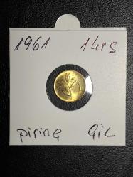 1961 YILINA AİT 1 KURUŞ ÇİL  ( PİRİNÇ ) TCM 4152