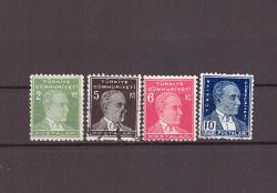 1940 Dördüncü Atatürk Serisi Damgalı-Damgasız  Tam Seri Pul    ------OD758