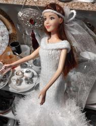 BEBEK, VİNTAGE PLASTİK BEBEK, EL EMEĞİ KIYAFETLERİ OLAN  BEBEK. 30 cm.