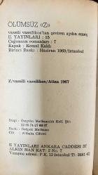 Ölümsüz - Vasili Vasilikos - 1969 Baskısı - E Yayınları