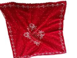 Tel Kırma İşlemeli Kına Gelin Örtüsü