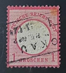 Almanya 1872 1 Groschen ( İmparatorluk Kartalı) Damgalı pul