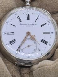 IWC 1907 Tarihli Tırnak Basmalı Gümüş Cep Saati