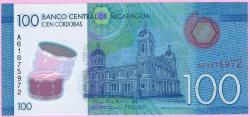 Nicaragua 100 Cordobas P 212a 2014 (2015) UNC Polymer (TK 18 908) ÇİL