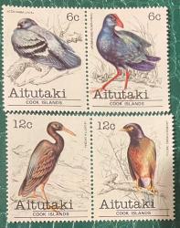 KUŞLAR TEMA.AİTUTAKİ.COOC ISLANDS 4 PUL..DAMGASIZ  PULLAR