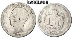 Yunanistan 1 Drahmi, 1873 Gümüş 5 gr  Kral George I (1863 - 1922)