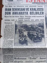 Yeni İstanbul Gazetesi - Turkish Newspaper - 16 Mayıs 1956 - münakaşalarımız yazan Habib Edib Törehan Başmakale - İran Şehinşahı ve kraliçesi Dün Ankara'ya geldiler fotoğraf - İran Şahı Ve Kraliçe Süreyya'yı Esenboğa havaalanında Celal Bayar Adnan Menderes ve Refik Koraltan karşıladı fotoğraf - milli korunma tasarısı komisyona iade edilecek - iki İngiliz güzeli İris Walker Ve İlena Nelson fotoğraf - Orhan Köprülü istifasını partiye bildirmemiş - azaplı gezinti yazan Refik Halit Karay - Muhtar yazan Fikret Arıt Yazı Dizisi - yanık sigara bir sinemayı yakıyordu - denizcilik Bankası gemi almayacak - Bahar bayramı hazırlıkları ilerliyor - 19 Mayıs Spor ve Gençlik Bayramı programı hazırlandı - Kasım Gülek'in Malatya konuşması - Chevrolet imalatını kısıyor - İngiltere yeni bir tasfiyehane kuruyor - kaderin oyunu yazan Sümer Can - akciğer kanserini belli eden cihaz - Ankara İstanbul Radyosu Programı - karaburun'dan röportajlar VI yazan Metin Doğanalp - atletizm bayramına iştirak edecekler