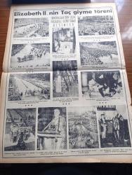 Yeni İstanbul Gazetesi - Turkish Newspaper - 4 Haziran 1953 - cezalar ve suçlar yazan Mustafa Nermi Başmakale - Kraliçe 2. Elizabeth taç giyme töreni fotoğraflar - emeklilik kanunu tasarısı meclisin gündemine alındı - Bandırma bölgesinde zelzele - komünist için Birleşmiş milletlere alınmıyor - napoli'deki kanlı sokak çarpışması - Ceza kanunu değişikliği 273. Madde ve basın hürriyeti - Rosenbergleri kurtarmak için son gayretler fotoğraf - Yunanistan başvekili Papagos 16 Haziran'da İstanbul'da - Anadolu ajansı hakkında meclise verilen sözlü soru - Mithatpaşa stadı'nda fetih gösterileri tekrarlanıyor - Şehzade camii yazan Aziz Ogan - siyasal bilgiler fakültesi profesörlerinden İsmail Hakkı Göreli'nin jübilesi - Gökbayrak yazan Leon Cahun Yazı Dizisi - dünyadan resimli röportajlar - Peron artık tamamiyle münzevi yaşıyor - Gripin - Burla Biraderler - Arı Unları - Jawa motosiklet - Yeni Parker 51 dolma kalemi - londra'dan Dün uçak postası ile getirdiğimiz taç giyinme töreninden fotoğraflar