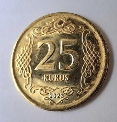 395// 25 Kuruş Altın renkte (2023)