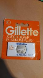 VINTAGE GILLETTE SUPER SILVER PLATINUM PLUS - JİLET KUTUSUNDA, AMBALAJINDA -