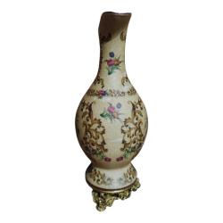 Antika Altın İşlemeli Seramik İbrik