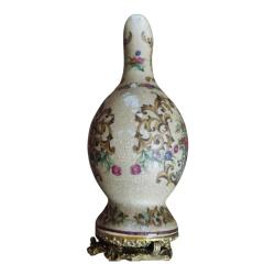 Antika Altın İşlemeli Seramik İbrik