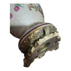 Antika Altın İşlemeli Seramik İbrik