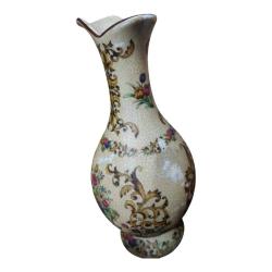 Antika Altın İşlemeli Seramik İbrik