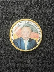2013 Almanya Konrad Adenauer 50. Ölüm yıl dönümü anısına - Altın Kaplama Hatıra Para