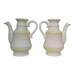 Antika Çilek Desenli Porselen Yağdanlık - Sirkelik Set