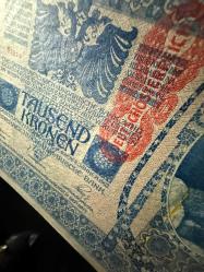 1902 Almanya Avusturya 1000 Kronen. Damgalı - ÇİL