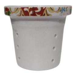 Vintage Desenli Porselen Süzgeç