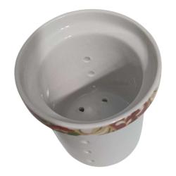 Vintage Desenli Porselen Süzgeç