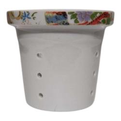 Vintage Desenli Porselen Süzgeç