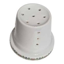 Vintage Çiçek Desenli Porselen Süzgeç