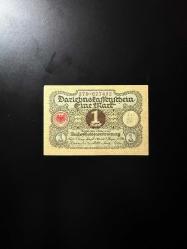 1920 Darlehnskassenschein 1 Mark Almanya İmparatorluğu - ÇİL