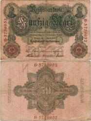 ALMANYA 50 MARK 1910 REICHMARK. TEMİZ.