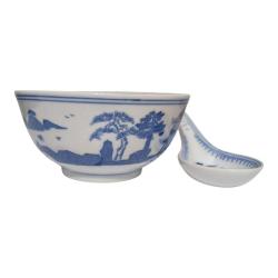 Çin Porselen Bowl - Ramen Kase ve Kaşık Seti