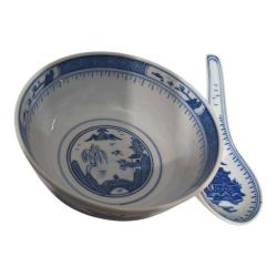 Çin Porselen Bowl - Ramen Kase ve Kaşık Seti