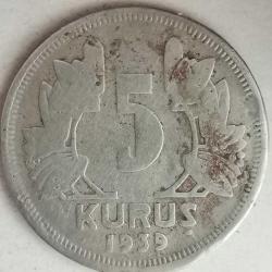 TÜRKİYE 1939    5  KURUŞ