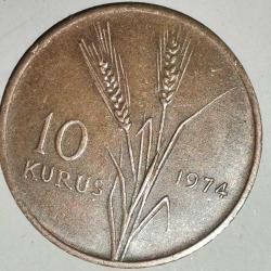 TÜRKİYE  1974  10  KURUŞ