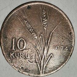 TÜRKİYE  1974  10  KURUŞ