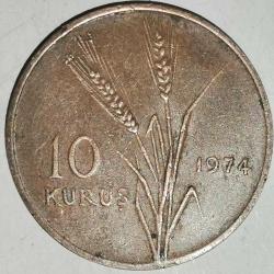 TÜRKİYE  1974  10  KURUŞ