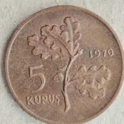TÜRKİYE  1970    5   KURUŞ