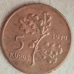 TÜRKİYE  1970    5   KURUŞ