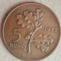 TÜRKİYE  1971   5   KURUŞ