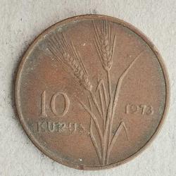TÜRKİYE  1973   10  KURUŞ