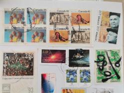 YERLİ YABANCI  KULLANILMIŞ ZARFA YAPIŞIK  DAMGALI DAMGASIZ   PUL  LOTU