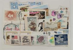 YERLİ YABANCI  KULLANILMIŞ ZARFA YAPIŞIK  DAMGALI DAMGASIZ   PUL  LOTU