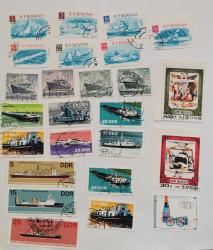 YERLİ YABANCI  KULLANILMIŞ  DAMGALI DAMGASIZ   PUL  LOTU