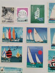 YERLİ YABANCI  YELKENLİ  KULLANILMIŞ  DAMGALI DAMGASIZ   PUL  LOTU