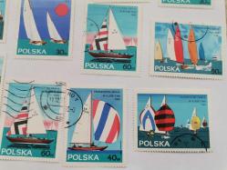 YERLİ YABANCI  YELKENLİ  KULLANILMIŞ  DAMGALI DAMGASIZ   PUL  LOTU