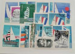 YERLİ YABANCI  YELKENLİ  KULLANILMIŞ  DAMGALI DAMGASIZ   PUL  LOTU