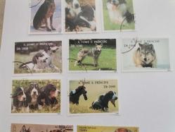 YERLİ YABANCI  KÖPEK TEMALI  KULLANILMIŞ  DAMGALI DAMGASIZ   PUL  LOTU