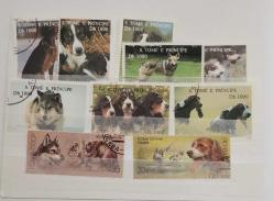 YERLİ YABANCI  KÖPEK TEMALI  KULLANILMIŞ  DAMGALI DAMGASIZ   PUL  LOTU