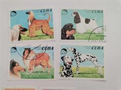 YERLİ YABANCI  KÖPEK TEMALI  KULLANILMIŞ  DAMGALI DAMGASIZ   PUL  LOTU