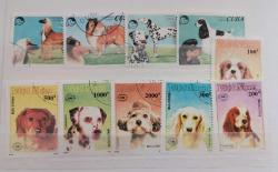 YERLİ YABANCI  KÖPEK TEMALI  KULLANILMIŞ  DAMGALI DAMGASIZ   PUL  LOTU