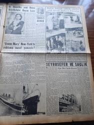 Yeni İstanbul Gazetesi - Turkish Newspaper - 1 Mart 1953 - iç politikamızın başlıca gayeleri yazan Mustafa Nermi Başmakale - Türkiye Yunanistan Yugoslavya arasında üçlü muahede dün imzalandı - Celal Bayar ve Adnan Menderes Yunan ve Yugoslav Dışişleri vekilleri ile bir arada fotoğraf - Üç memleket Dışişleri vekili elele fotoğraf - İran Şahının Avrupa seyahati karışıklıklara sebep oldu - 1953 bütçe kanunu dün kabul edildi - Verem Savaş derneği kongresinde Hadise fotoğraf - küçük insanlar yazan Faik Baysal Yazı Dizisi - büyük kardeşim Atatürk anlatan Makbule Atadan Yazı Dizisi - pazar saatleri yazan Bedii Faik - lanetli mahalle yazan Mehmet Davaz Yazı Dizisi - burç falı - ondokuzuncu asır İstanbul asayişi Nazım Yücelt - birleşik Amerika yeni Roma Büyükelçisi Bayan Luce fotoğraf - batı müziği sanatkarları Charles Gounod - dünya mutfaklarını dolaşalım Arnavutluk yazan Ayşe Nur - Queen Mary New York'ta rıhtıma nasıl yanaştı - Puro tuvalet sabunu - Jawa motosiklet - Çapamarka - Tural