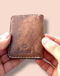 BERLIN %100 El Yapımı Desenli Hakiki Deri Kartlık