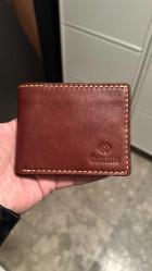 %100 El Yapımı İSTANBUL Klasik Deri Erkek Cüzdanı / Baba Cüzdanı - Açık Kahve